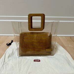 STAUD Shirley Tan Brown Acrylic Tote